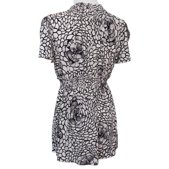 Y2K 2000s Babydoll Top Blouse L Liquid Knit Smocked Coquette Office Career Party - Picture 5 of 12